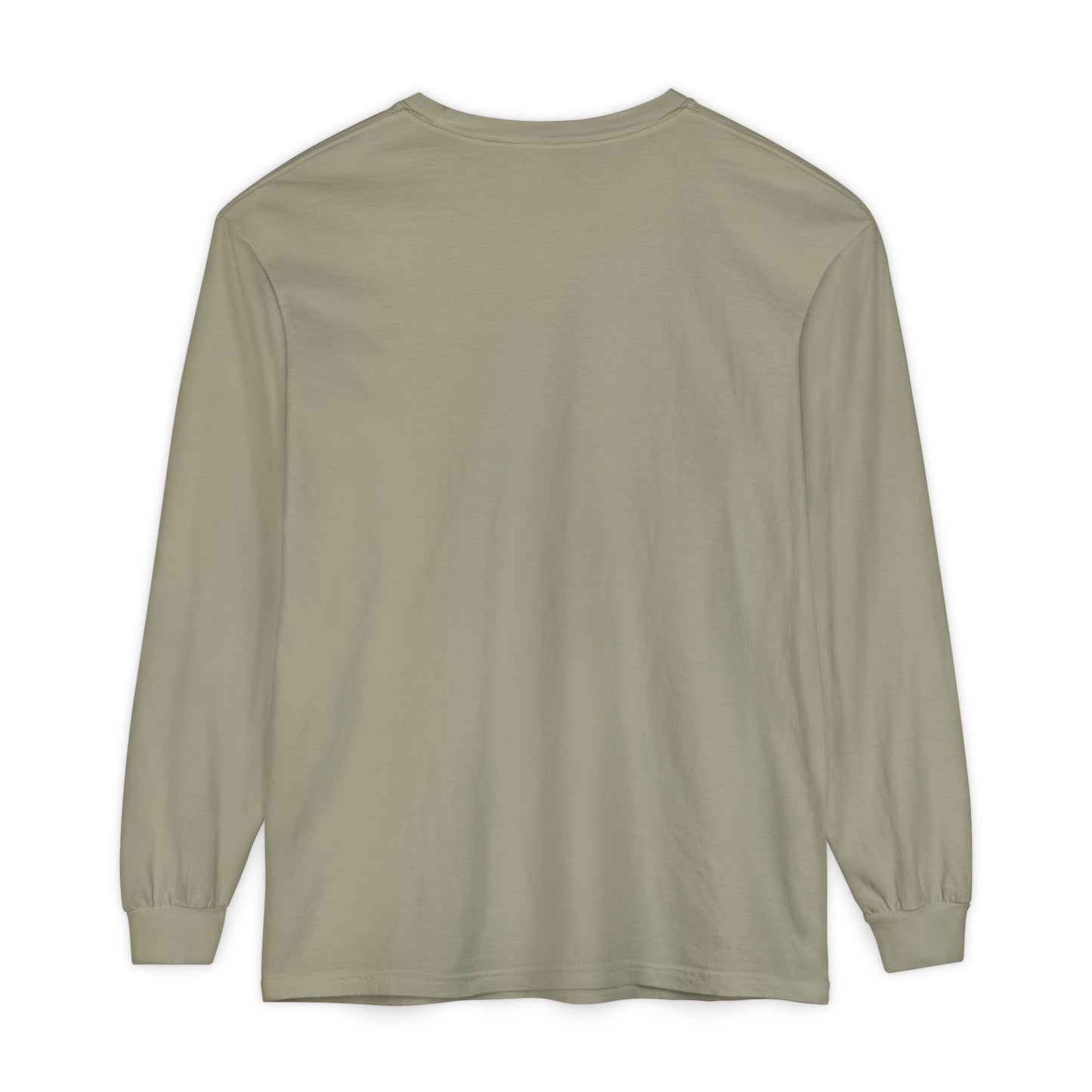 Graphic Long Sleeve Tee — Vintage Face Print with French Text