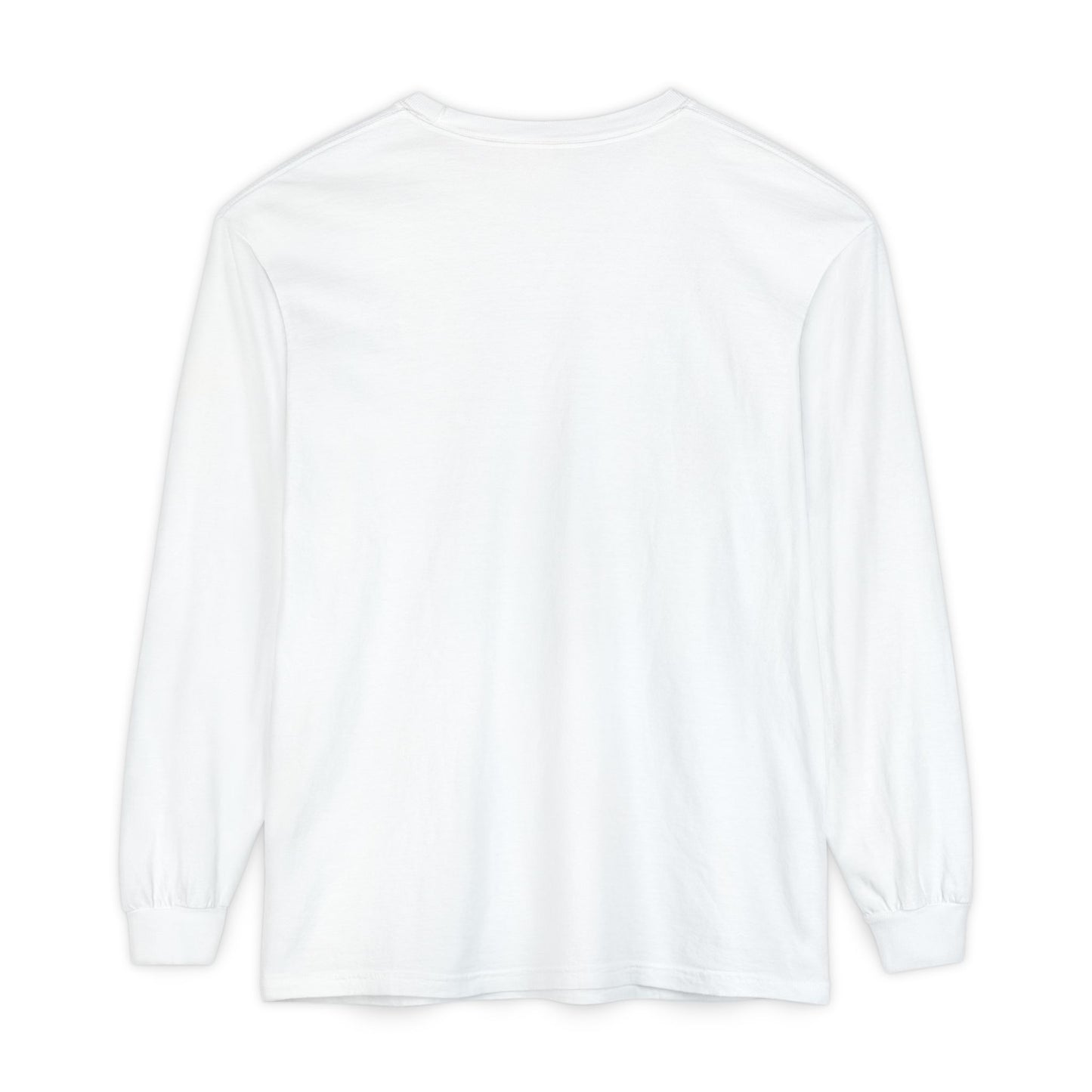 Graphic Long Sleeve Tee — Vintage Face Print with French Text