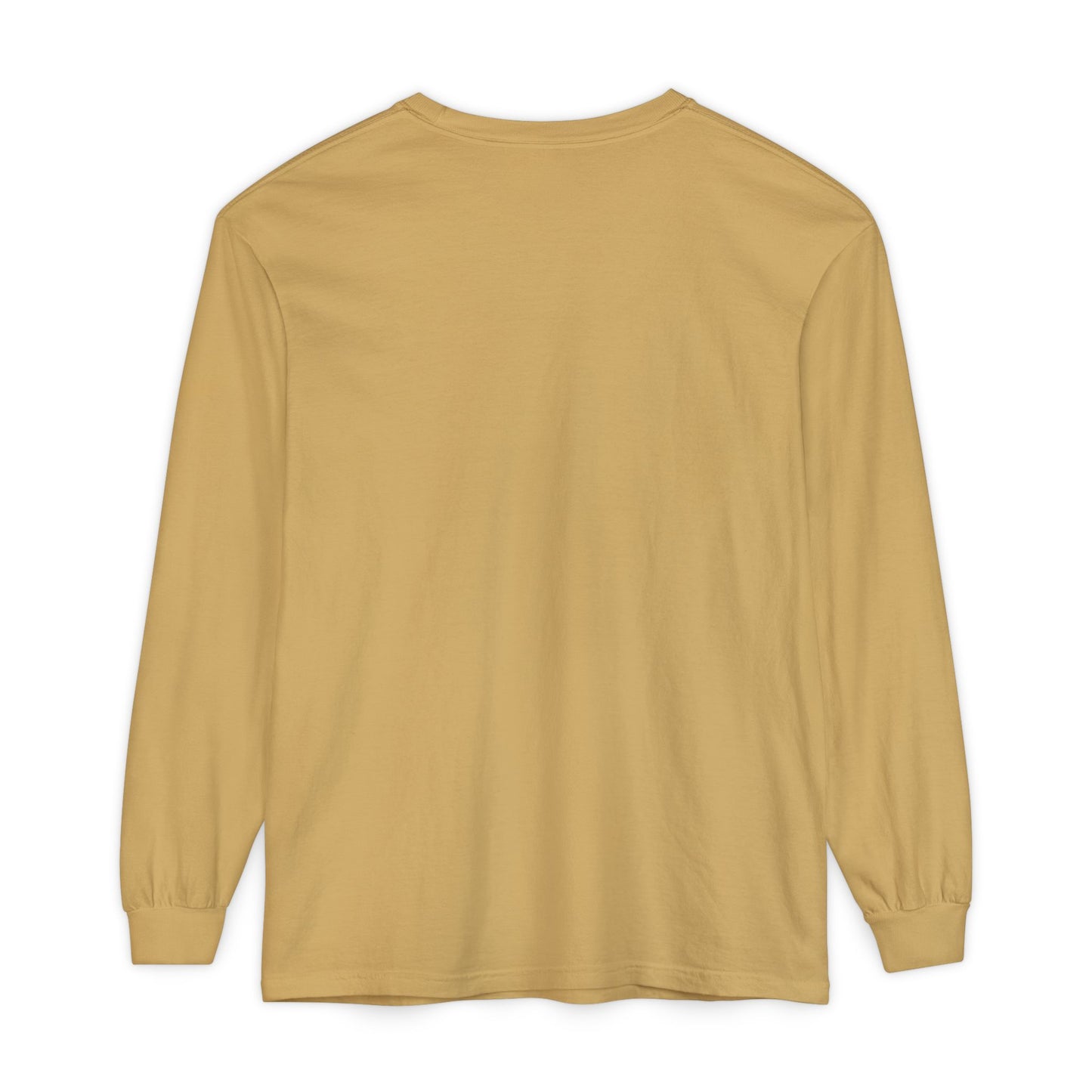 Graphic Long Sleeve Tee — Vintage Face Print with French Text