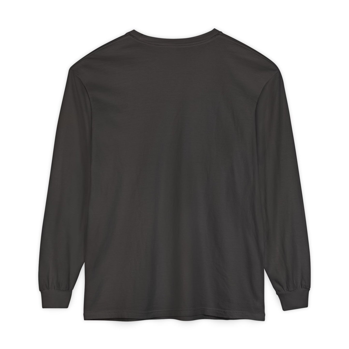 Graphic Long Sleeve Tee — Vintage Face Print with French Text