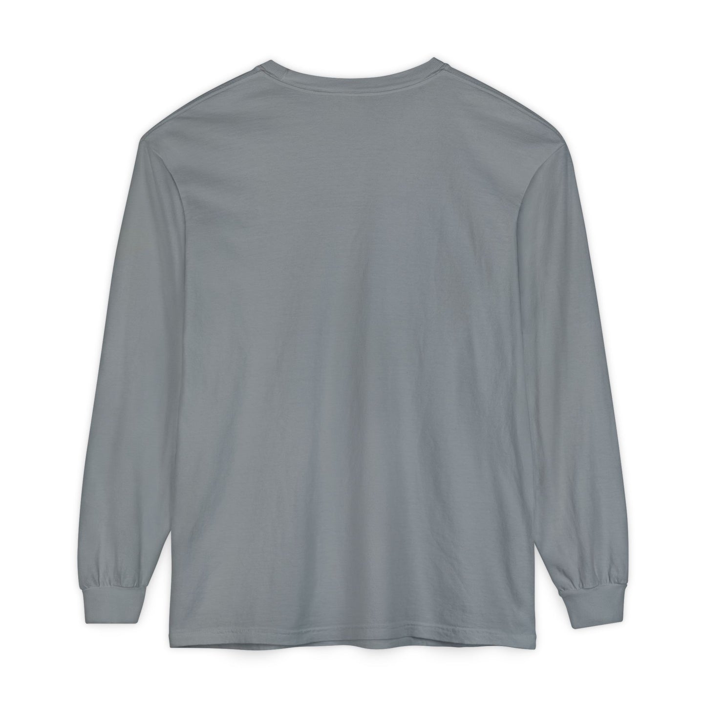 Graphic Long Sleeve Tee — Vintage Face Print with French Text