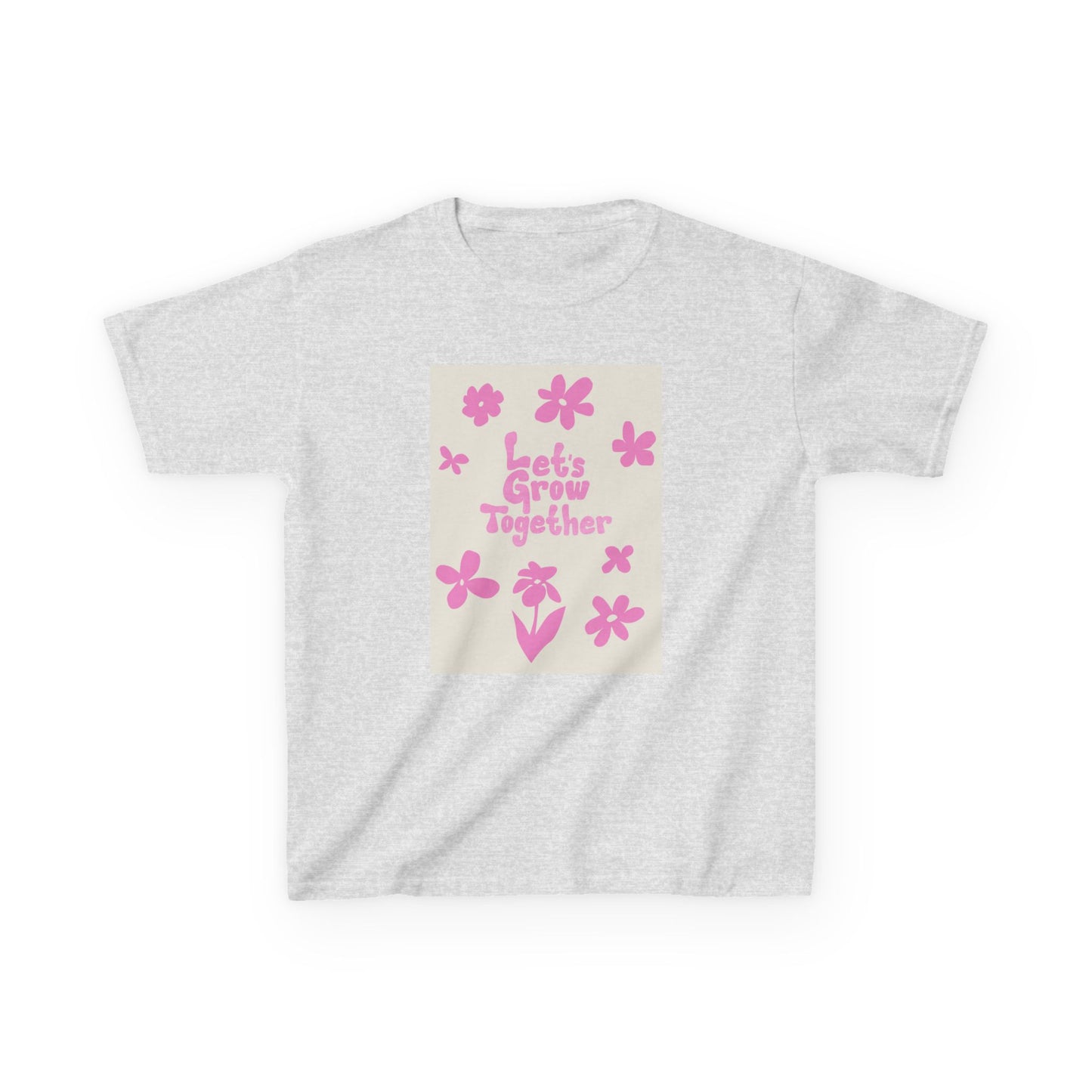 YOUTH T-SHIRT Tee — "Let's Grow Together" Floral Graphic