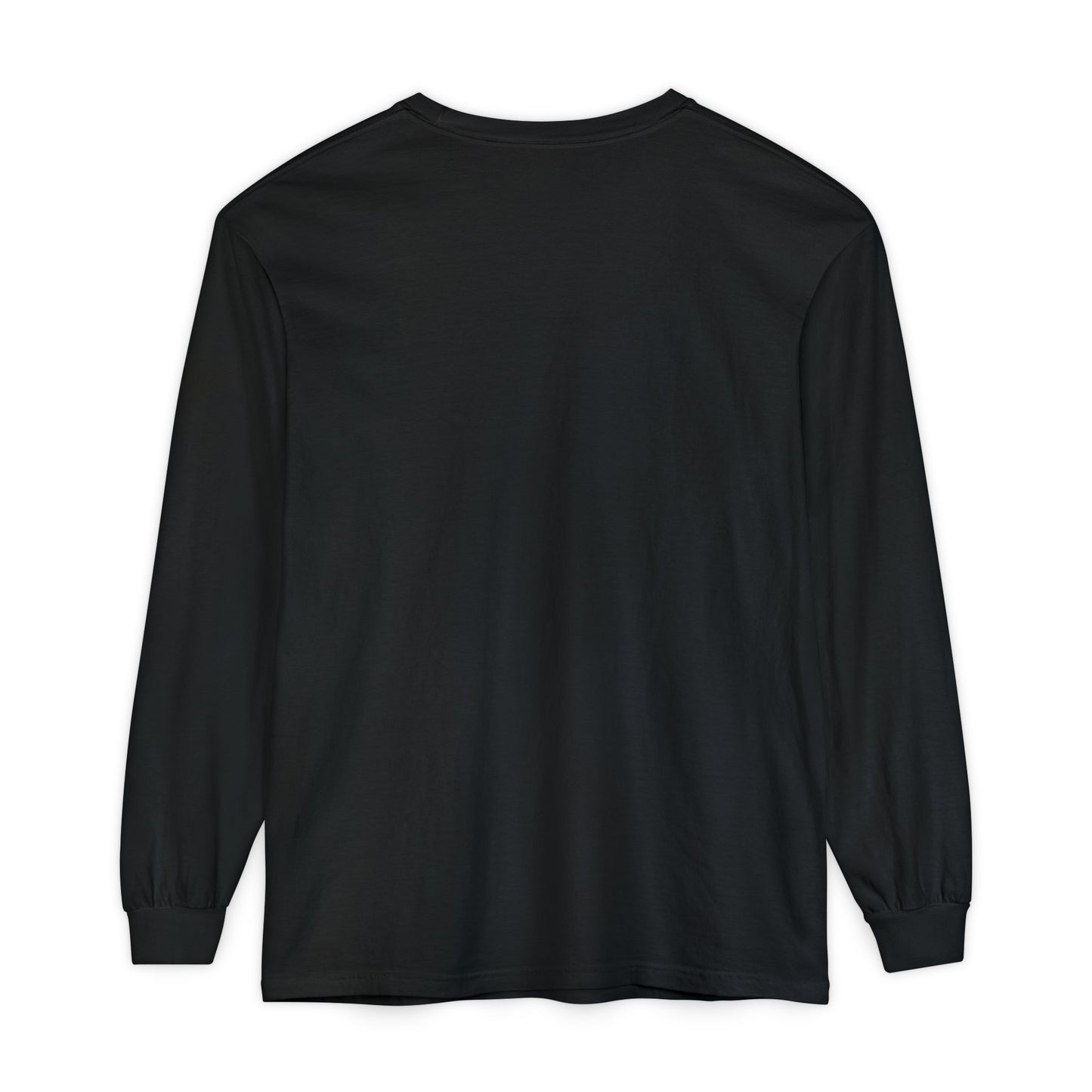 Graphic Long Sleeve Tee — Vintage Face Print with French Text