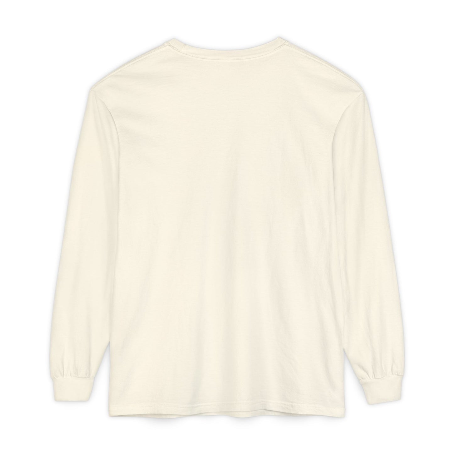 Graphic Long Sleeve Tee — Vintage Face Print with French Text